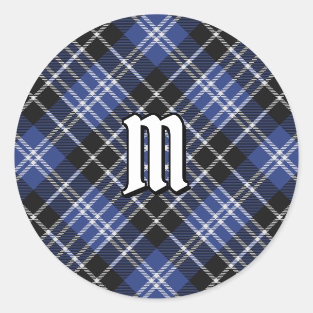 Sticker Rond Clan Clark Tartan (Devant)