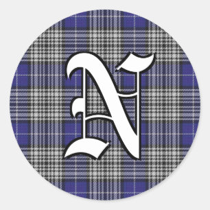Sticker Rond Clan classique Napier Tartan Monogramme