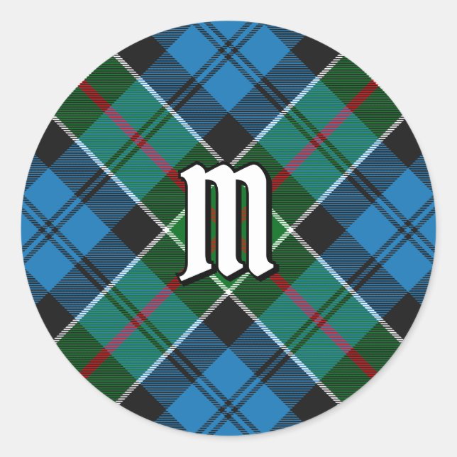 Sticker Rond Clan Colquhoun Tartan (Devant)
