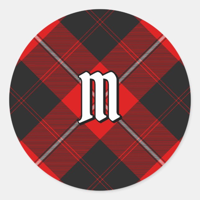 Sticker Rond Clan Cunningham Tartan (Devant)