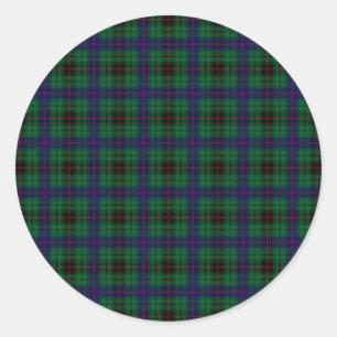 Sticker Rond Clan Davidson Tartan