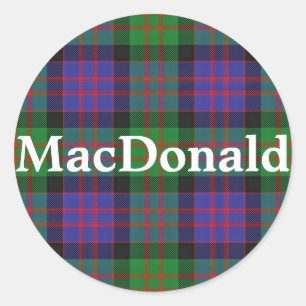 Sticker Rond Clan écossais MacDonald Tartan Plaid
