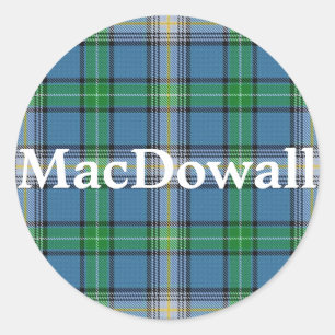 Sticker Rond Clan écossais MacDowall Tartan Plaid