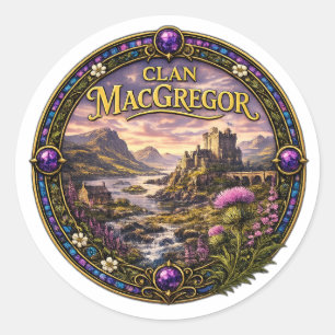 Sticker Rond Clan écossais MacGregor