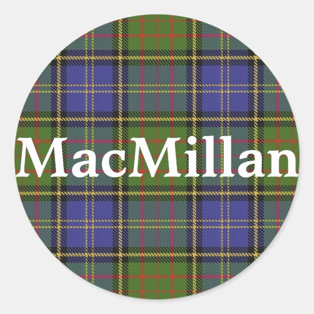 Sticker Rond Clan écossais MacMillan Tartan Plaid (Devant)