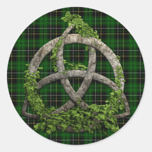 Sticker Rond Clan Et Clan MacAlpine Tartan