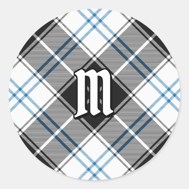 Sticker Rond Clan Forbes robe Tartan (Devant)