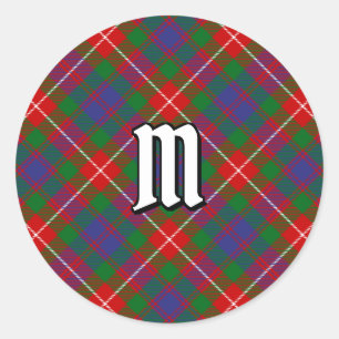 Sticker Rond Clan Fraser de Lovat Tartan