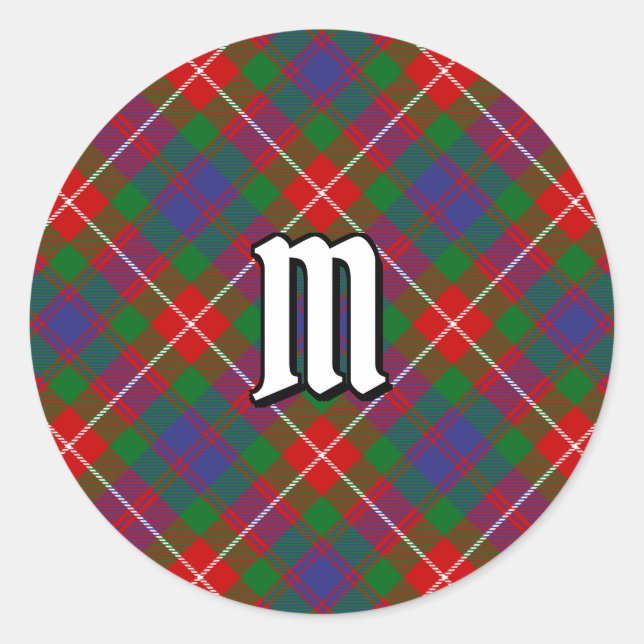 Sticker Rond Clan Fraser de Lovat Tartan (Devant)