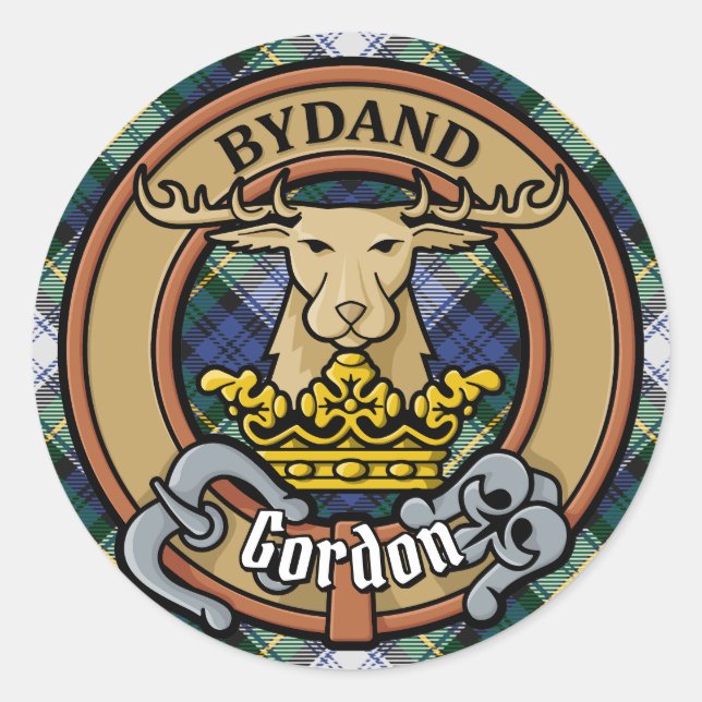 Sticker Rond Clan Gordon Crest sur le tatan de robe (Devant)