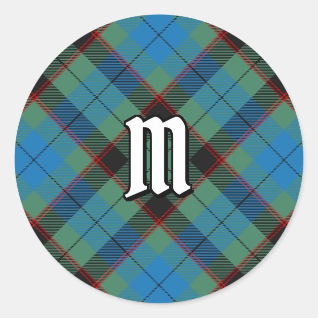 Sticker Rond Clan Guthrie Tartan (Devant)
