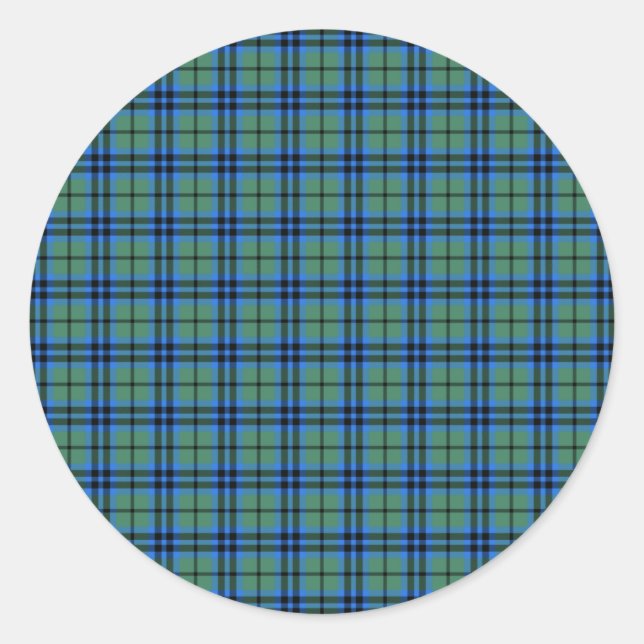 Sticker Rond Clan Keith Tartan (Devant)