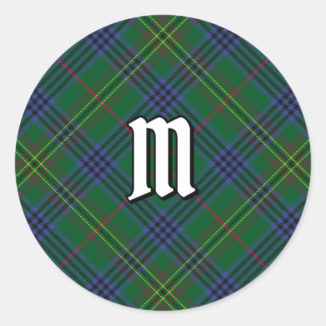 Sticker Rond Clan Kennedy Tartan (Devant)