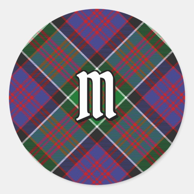 Sticker Rond Clan MacDonald de Clanranald Tartan (Devant)