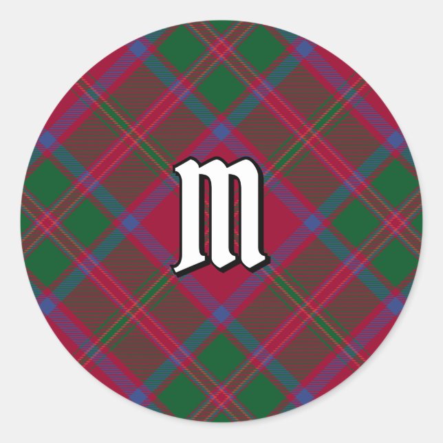 Sticker Rond Clan MacDougall Tartan (Devant)