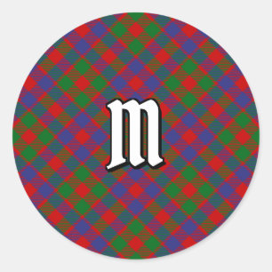 Sticker Rond Clan MacGowan Tartan