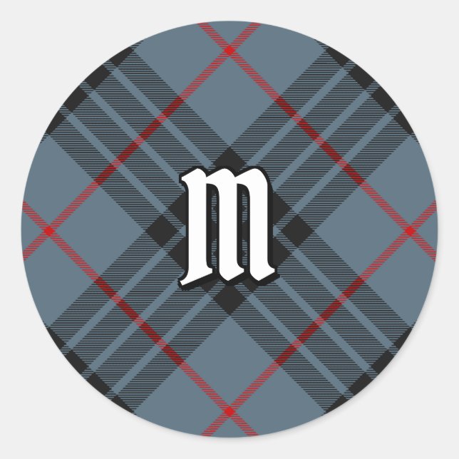 Sticker Rond Clan MacKay Blue Tartan (Devant)