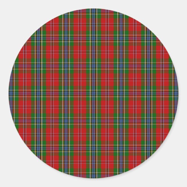 Sticker Rond Clan MacLean De Duart Tartan (Devant)