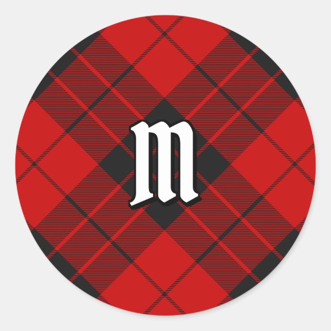 Sticker Rond Clan Macleod de Raasay Tartan (Devant)