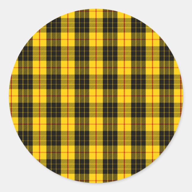 Sticker Rond Clan MacLeod Tartan (Devant)