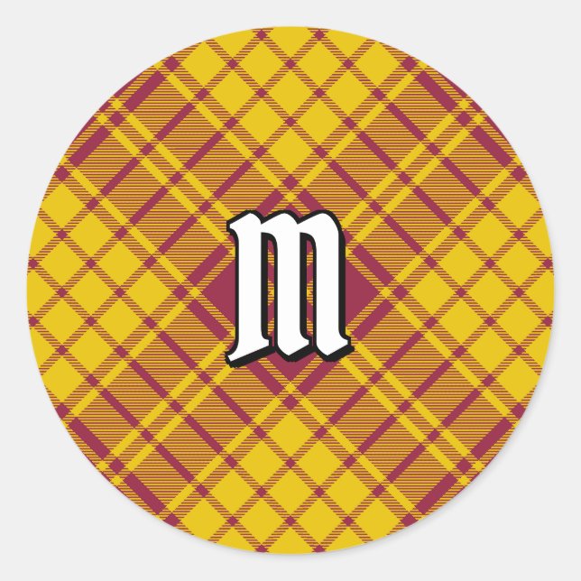 Sticker Rond Clan MacMillan robe Tartan (Devant)