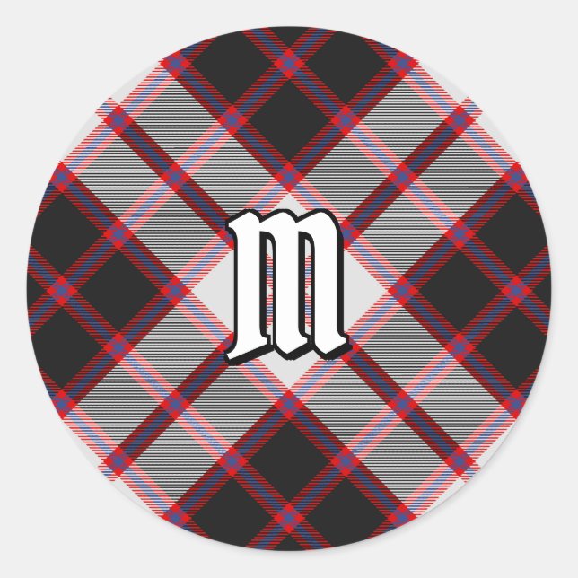 Sticker Rond Clan MacPherson Chasse Tartan (Devant)
