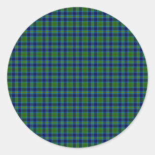 Sticker Rond Clan Miller Tartan