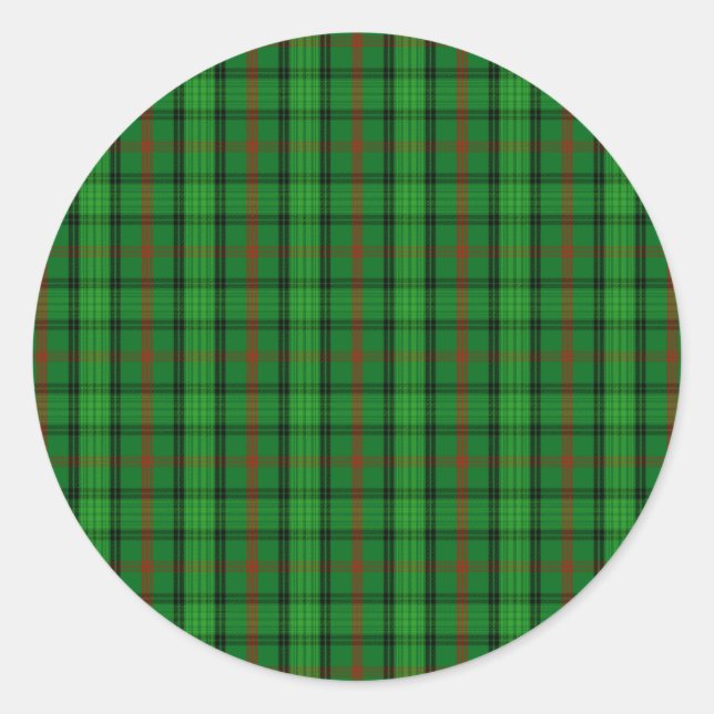 Sticker Rond Clan Ross Tartan (Devant)