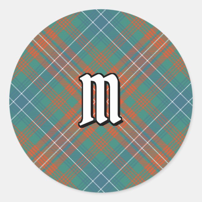 Sticker Rond Clan Wilson Ancienne Tartan (Devant)