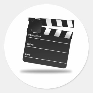 Sticker Rond Clapperboard