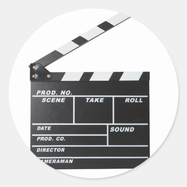 Sticker Rond clapperboard film (Devant)