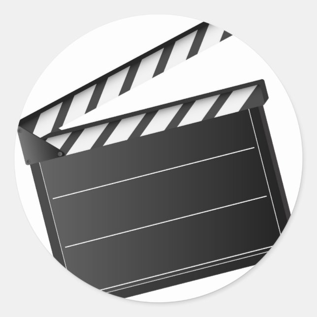 Sticker Rond Clappeur de film (Devant)