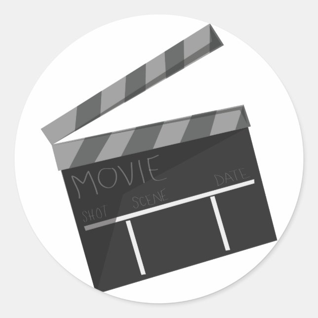 Sticker Rond Clappeur de film (Devant)