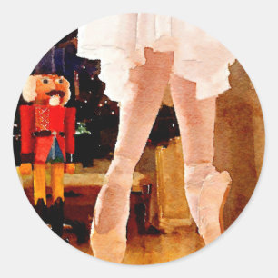 Sticker Rond Clara et Nutcracker