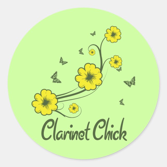 Sticker Rond Clarinet Chick (Devant)