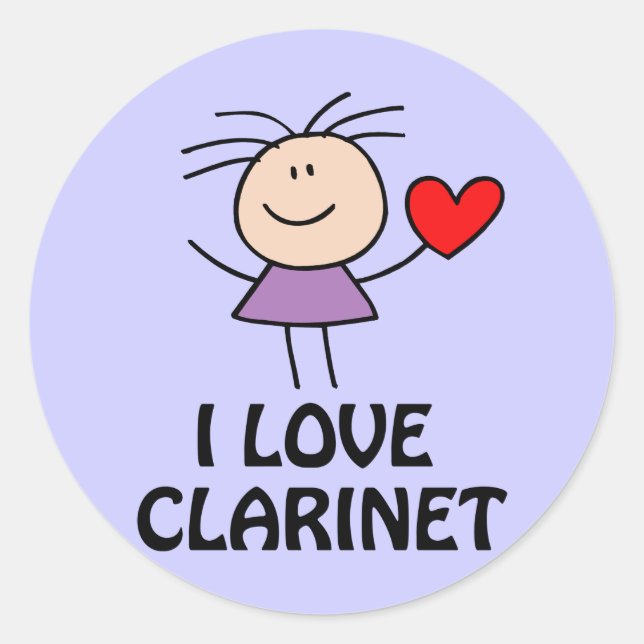 Sticker Rond Clarinet Girl (Devant)