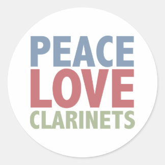 Sticker Rond Clarinets d'amour pour la paix