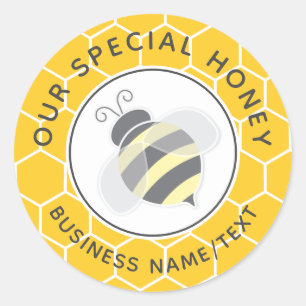 Sticker Rond Clas de Baby shower Eucalyptus aux abeilles mignon