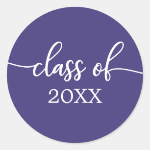 Sticker Rond Classe 2021 Simple Chic Calligraphie Classique Ron