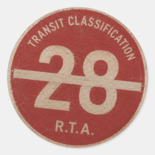 Sticker Rond Classe 28 R.T.A. Accès au Transit Restreint
