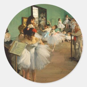 Sticker Rond Classe Danse   Edgar Degas