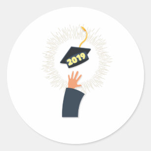 Sticker Rond classe de 2019 diplôme cap, reunion design par