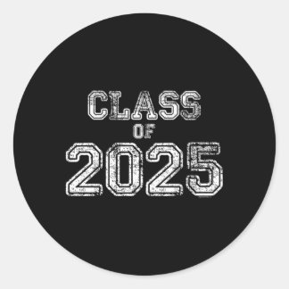 Sticker Rond Classe De 2025 Senior 2025 Graduation School Spiri