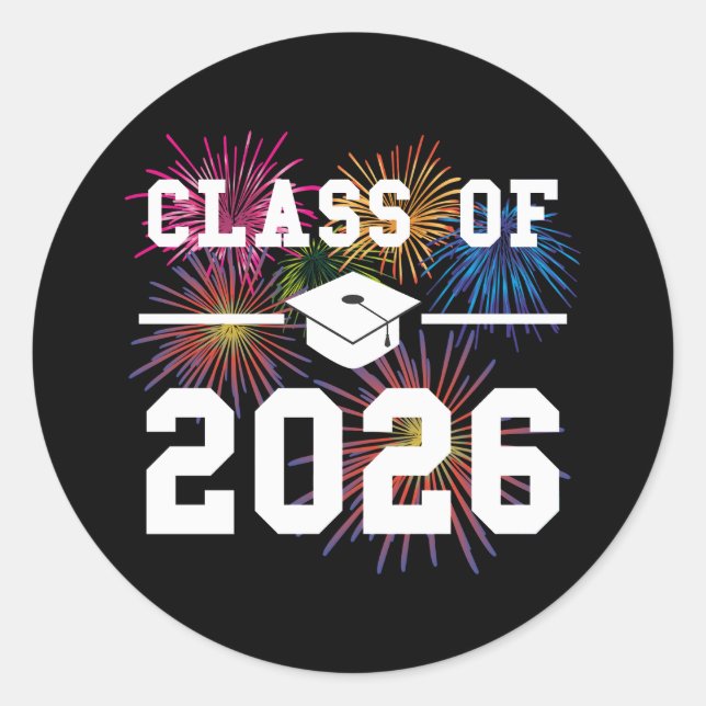 Sticker Rond Classe de 2026 Année de Terminale (Devant)