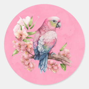 Sticker Rond Classe de Baby shower tendance pour filles roses a