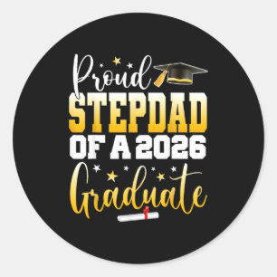 Sticker Rond Classe de beau-père fier Senior 2026