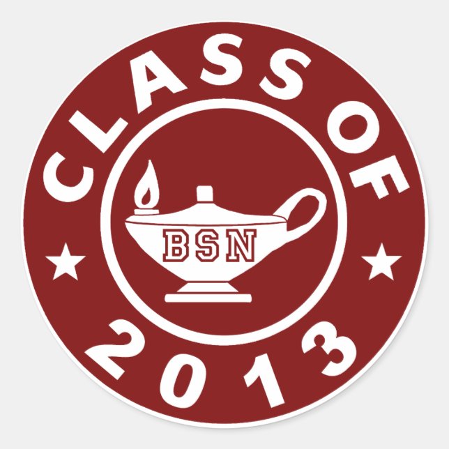 Sticker Rond Classe De BSN 2013 (Devant)