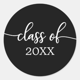 Sticker Rond Classe de Calligraphie Chic Simple 2021 Classic Ro