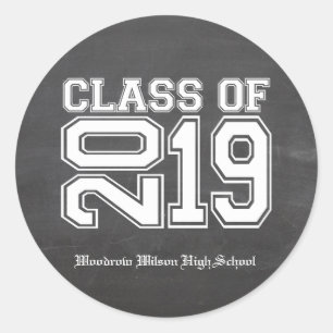 Sticker Rond Classe de classement 2019 de la Varsity de tableau