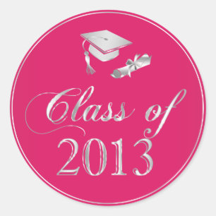 Sticker Rond Classe de Diplôme et Diplôme de Diplôme de 2013